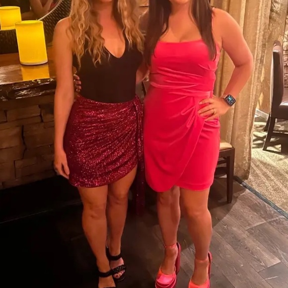 JONATHAN SIMKHAI pink Sequins Mini Skirt - Picture 13 of 13